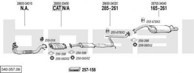 Bosal 040.057.06 система выпуска ог на HYUNDAI SONATA III (Y-3)