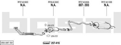 Bosal 050.087.50 система выпуска ог на MAZDA 626 III Hatchback (GD)