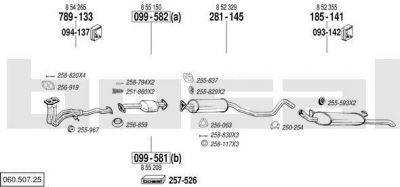 Bosal 060.507.25 система выпуска ог на OPEL VECTRA A (86_, 87_)