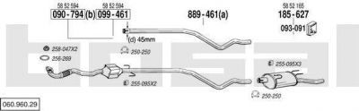 Bosal 060.960.29 система выпуска ог на OPEL CORSA C фургон (F08, W5L)