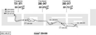 Bosal 066.148.57 система выпуска ог на RENAULT SUPER 5 (B/C40_)