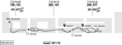 Bosal 066.284.50 система выпуска ог на RENAULT 11 (B/C37_)