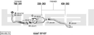 Bosal 084.482.70 система выпуска ог на TOYOTA LITEACE фургон (CM3_V, KM3_V)