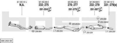 Bosal 090.202.50 система выпуска ог на VW PASSAT (32B)