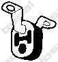 Bosal 255-455 резиновые полоски, система выпуска на VW GOLF PLUS (5M1, 521)