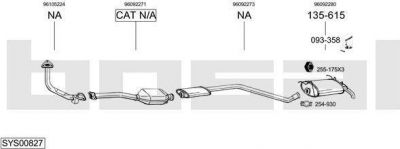 Bosal SYS00827 система выпуска ог на CITROEN AX (ZA-_)
