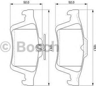BOSCH Колодки задние FORD Focus II/MAZDA 3/VOLVO S40 (1360254, 0 986 494 127)