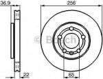BOSCH Диск тормозной VW G4/BORA/SKODA FABIA 00>/OCTAVIA 1.2-1.6/1.9D 97> передний (562040J, 0986478853)