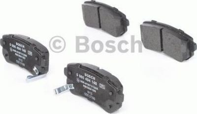 BOSCH Колодки тормозные KIA CEED/RIO/SPORTAGE/HYUNDAI ACCENT/i20/i30/ix35 задние (583021HA00, 0986494140)