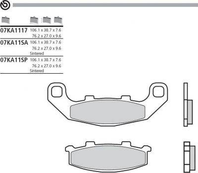 BREMBO Тормозные колодки (07KA1117)