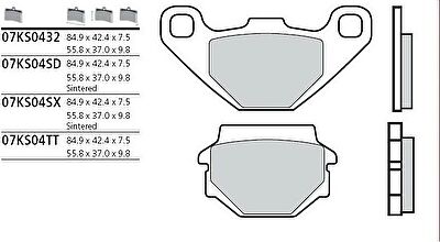 BREMBO Тормозные колодки (07KS04SD)