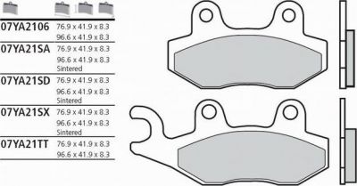 BREMBO Тормозные колодки (07YA2106)