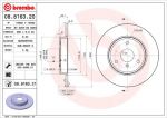 Brembo 08.8163.20 тормозной диск на SMART FORTWO купе (451)