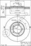 Brembo 09.3021.10 тормозной диск на TOYOTA HIACE I Wagon (LH1_, RH1_, LH3_, RH3_, LH2_, RH2_)