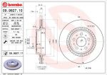 BREMBO Диск тормозной VOLVO XC90 02- задний крашенные (вместо 09.9827.10) (86249260, 09.9827.11)