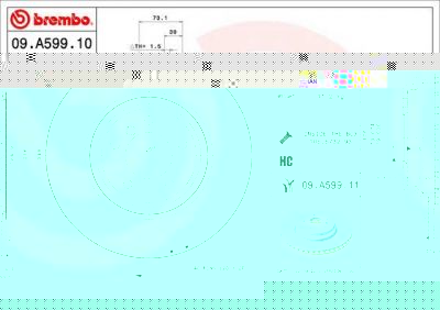 Brembo 09.A599.10 тормозной диск на 3 кабрио (E93)