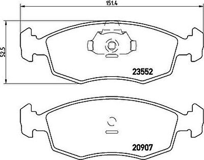Brembo P 23 079 комплект тормозных колодок, дисковый тормоз на FIAT PALIO Weekend (178DX)
