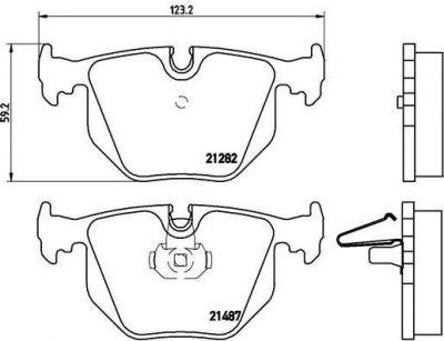 BREMBO Колодки задние E38/E53(X5) (34211163324, P06020)