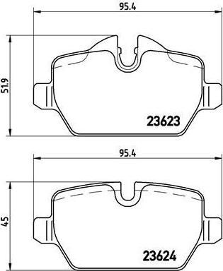 BREMBO Колодки задние E81/E87/E90 1.6/2.0L all 05-> (P06037)
