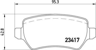 BREMBO Колодки тормозные зад. Opel Astra G 1,2-2,2L 16V 98-04 (1605995, P10013)
