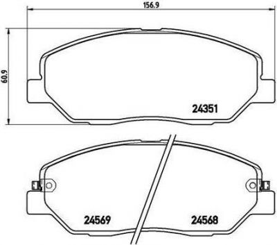 BREMBO Колодки передние HYUNDAI Santa Fe/KIA Sorento 09> (48130341A0, P30036)