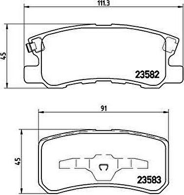 BREMBO Колодки задние MITSUBISHI Outlander all/Galant/Pajero+PSA C-Cross (P54031)