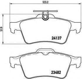 BREMBO Колодки задние FORD/MAZDA/NIS/OP/REN/VOL (1233679, P59042) BREMBO Колодки задние FORD/MAZDA/NIS/OP/REN/VOL (1233679, P59042)