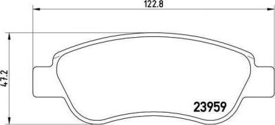 BREMBO Колодки передние PEUGEOT 107/CITROEN C1 (044650H020, P61081)