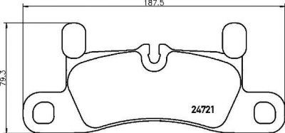 BREMBO P65030_колодки дисковые задние! Porshce Cayenne 3.0-4.8 10> (P65030)