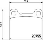 BREMBO Колодки задние VOLVO 850/C70/S70/V70 V2.0/2.3/2.4/2.5 (270166, P86002)
