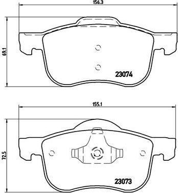 BREMBO Колодки передние VOLVO XC90 02-> для диска 16