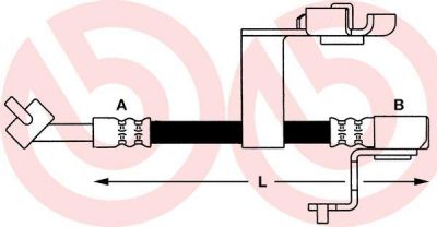 Brembo T 24 033 тормозной шланг на FORD ESCORT VII (GAL, AAL, ABL)