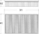 Champion U634/606 воздушный фильтр на VOLVO 480 E