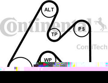 CONTITECH CT-6PK1660K3 ремкомплект НО! Renault Espace/Laguna/Megane 1.8/2.0i 93-03 (6PK1660K3)