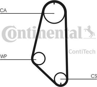 CONTITECH Комплект ремня ГРМ OPEL VECTRA/OMEGA/FRONTERA/KADETT 1.6-2.0 -94 (с помпой) (CT720WP1)