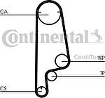 CONTITECH Ремень ГРМ HONDA / ROVER 2.0-2.2 90-00 (113x24) (14400PTO004, CT799)
