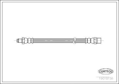 Corteco 19018156 тормозной шланг на MERCEDES-BENZ седан (W123)