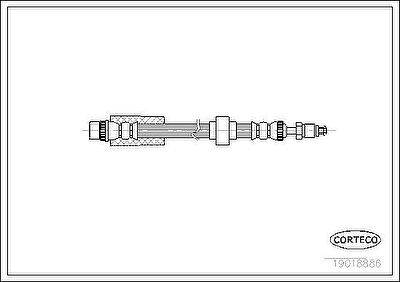 Corteco 19018886 тормозной шланг на PEUGEOT 405 I Break (15E)