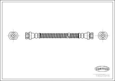 Corteco 19025916 тормозной шланг на MITSUBISHI LANCER IV (C6_A, C7_A)