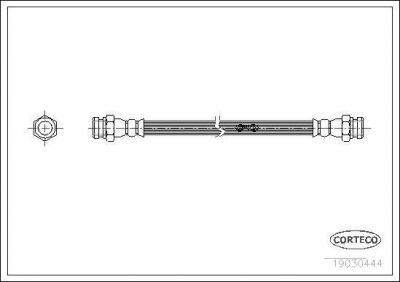 Corteco 19030444 тормозной шланг на NISSAN CHERRY II купе (N10)