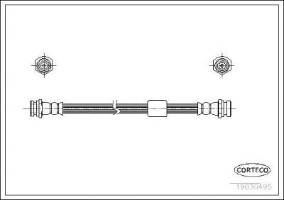 Corteco 19030495 тормозной шланг на MAZDA 323 C IV (BG)
