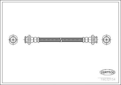 Corteco 19032154 тормозной шланг на NISSAN PRIMERA (P10)
