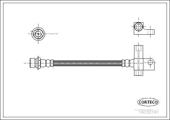 Corteco 19032191 тормозной шланг на FORD TRANSIT c бортовой платформой/ходовая часть (E_ _)