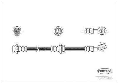 Corteco 19032466 тормозной шланг на NISSAN ALMERA I (N15)