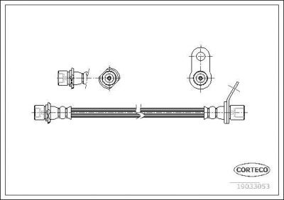Corteco 19033053 тормозной шланг на TOYOTA AVENSIS (_T22_)