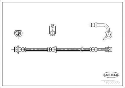 Corteco 19033603 тормозной шланг на HONDA CR-V II (RD_)