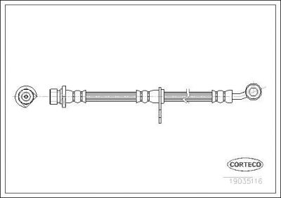 Corteco 19035116 тормозной шланг на HONDA CR-V II (RD_)