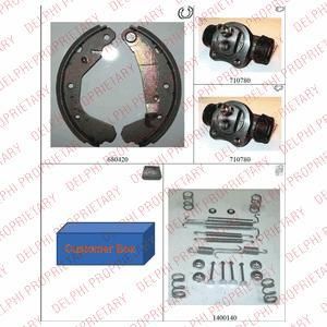 Delphi 748 комплект тормозных колодок на OPEL KADETT D (31_-34_, 41_-44_)
