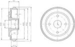 Delphi BF474 тормозной барабан на SUZUKI WAGON R+ (MM)