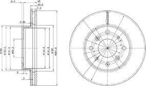 Delphi BG2336 тормозной диск на ROVER 800 (XS)